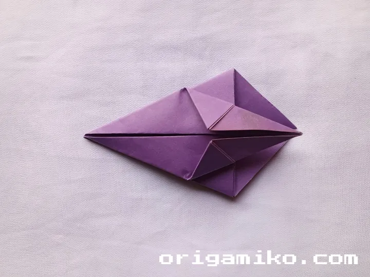 Origami peach step 4 a