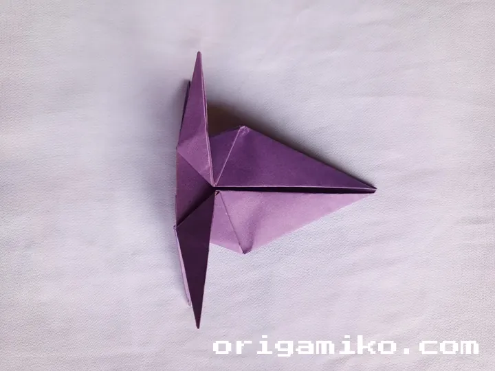 Origami peach step 4 d