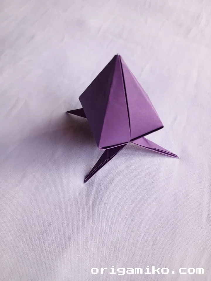 Origami peach step 4 f
