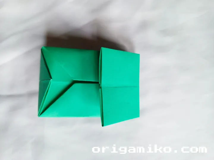 Origami pencil holder step 4 f