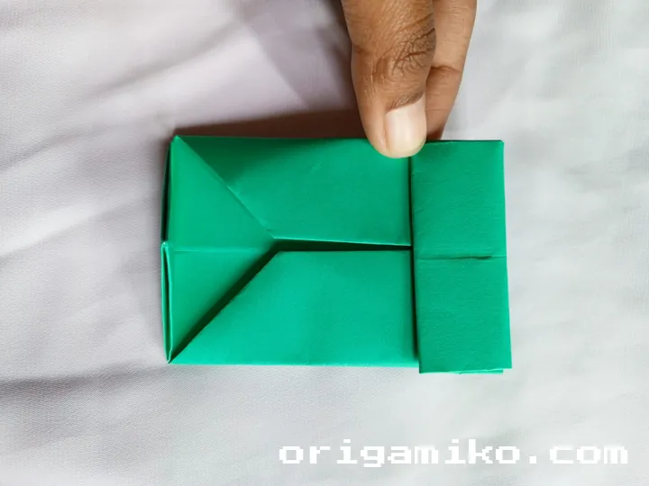 Origami pencil holder step 4 h