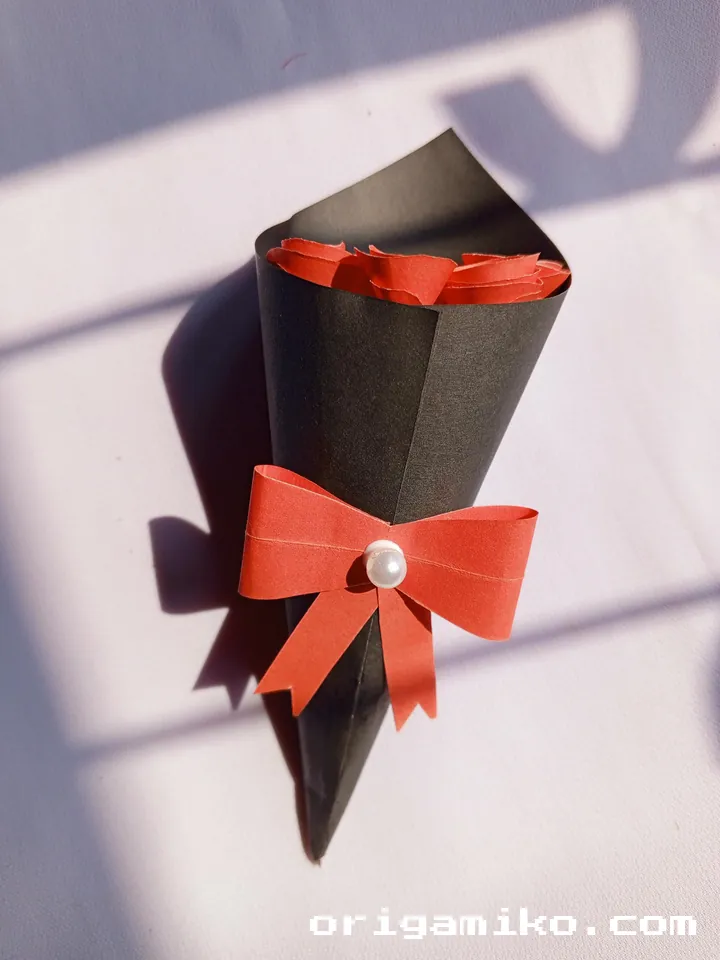 Origami rose bouquet final 2