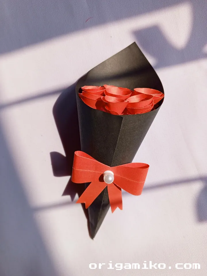 Origami rose bouquet final 3