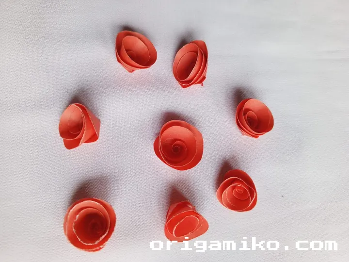 Origami rose bouquet step 3 e