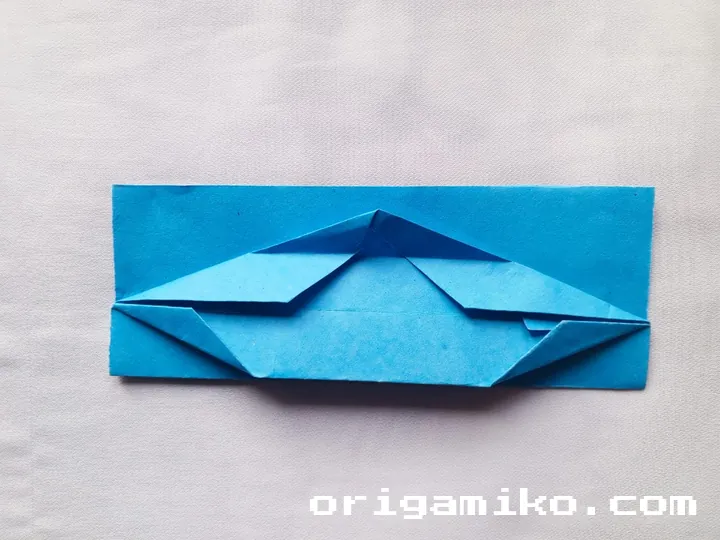 Origami speed boat step 4 d