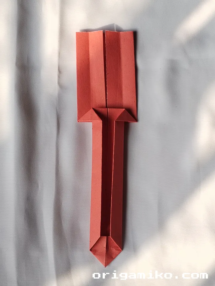 Origami sword step 6 a