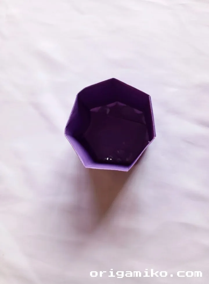 Origami tea cup step 6 f