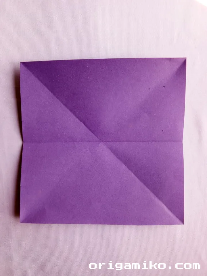 Origami yacht step 2 b