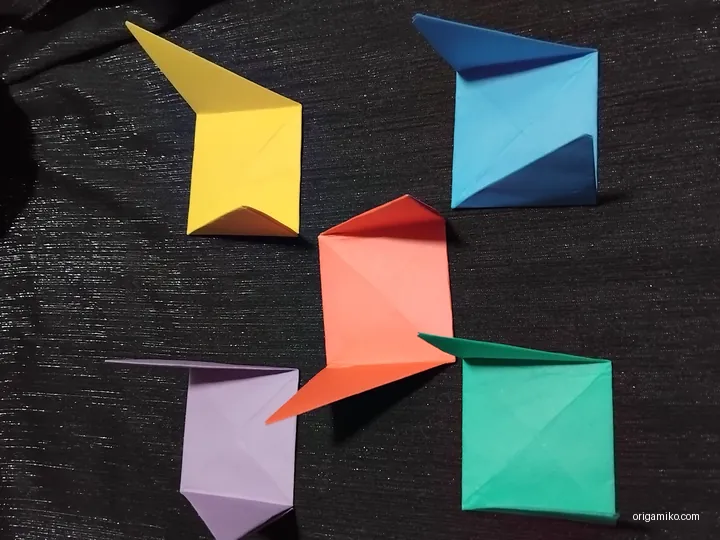 Origami 3D cube step 4