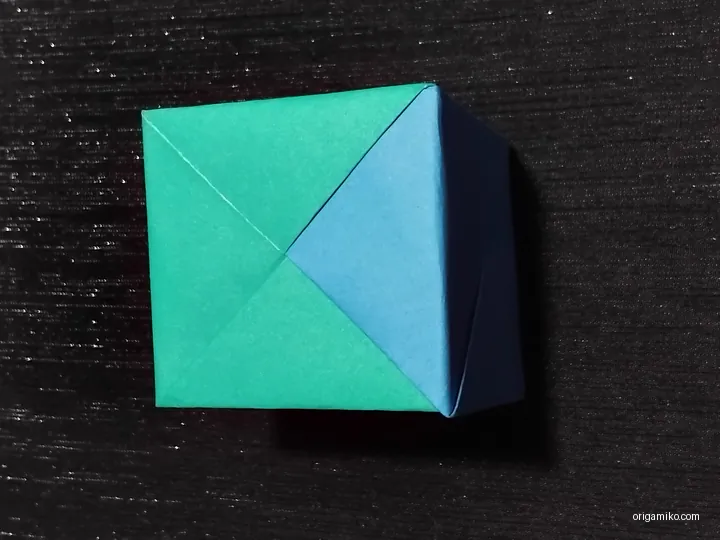 Origami 3D cube step 5 a