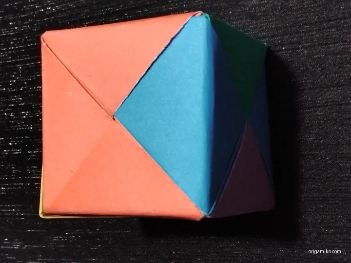 Origami 3D cube step 6 a