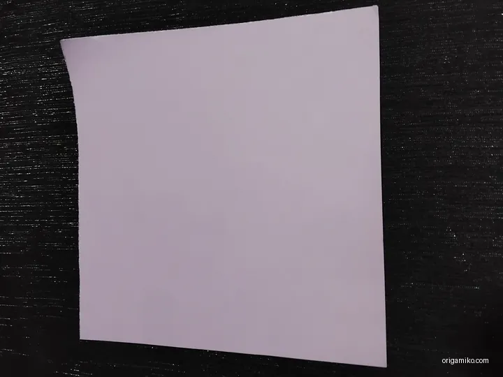 Origami bow step 1
