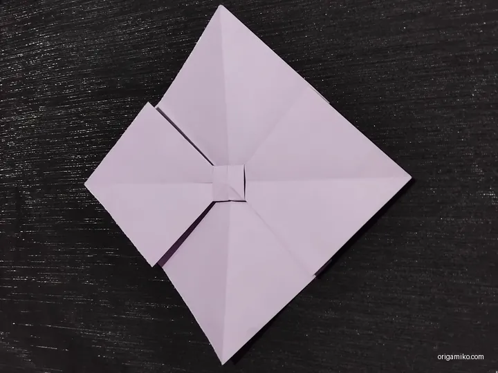 Origami bow step 5 a