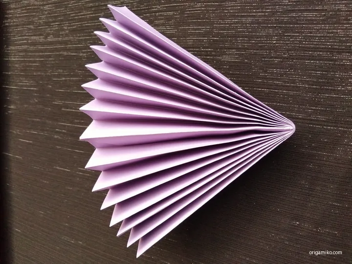 Origami fan step 5