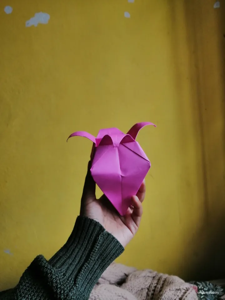 Origami harebell step final result 2