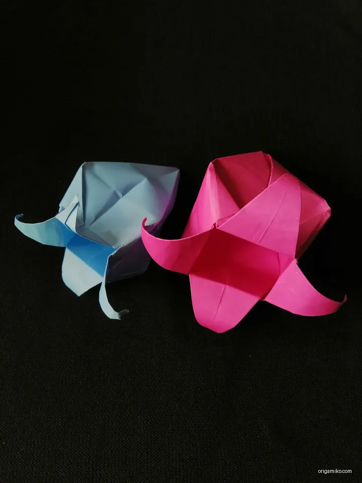 Origami harebell step final result 4
