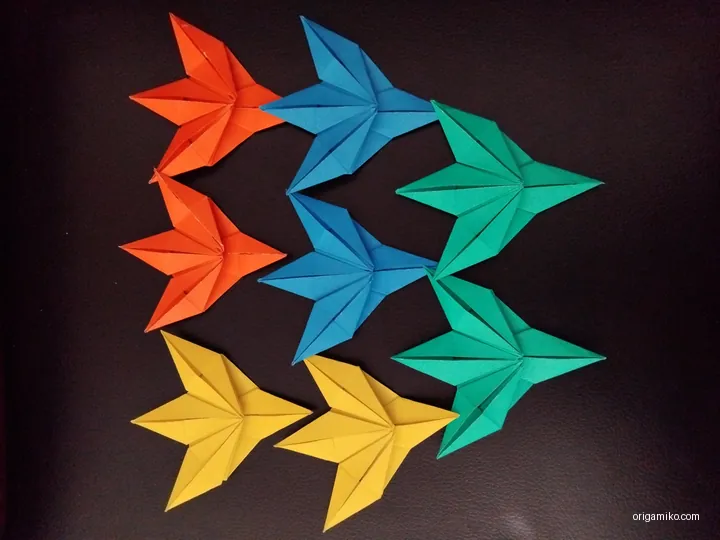 Origami leaf wreath step 6 a