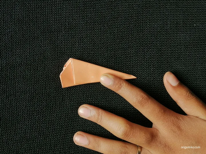 origami carnation flower step 2 (e)