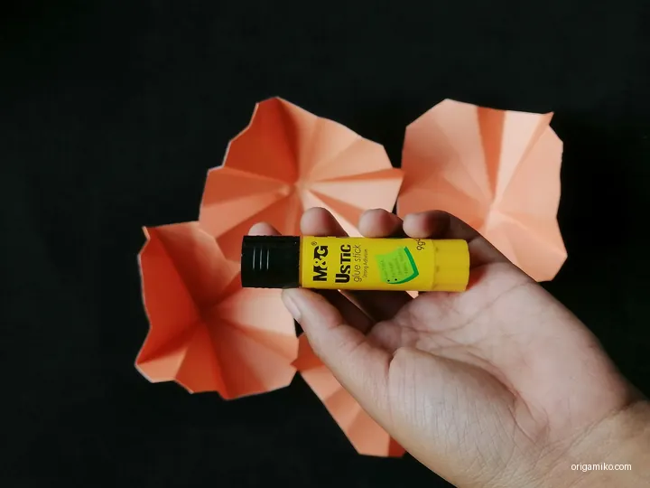 origami carnation flower step 3 (c)