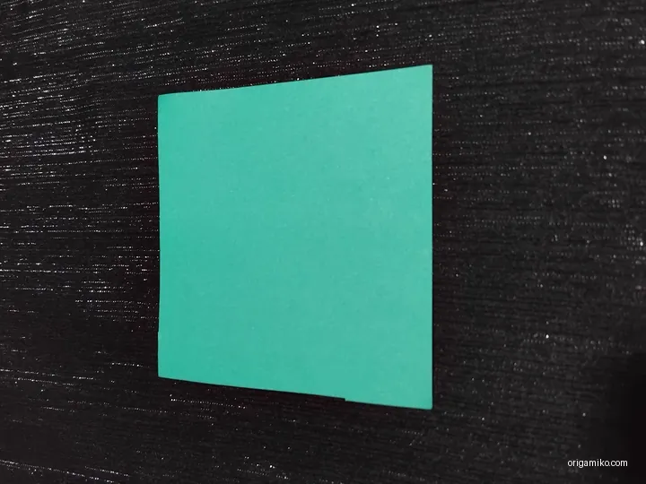 origami four leaf with clover step 1