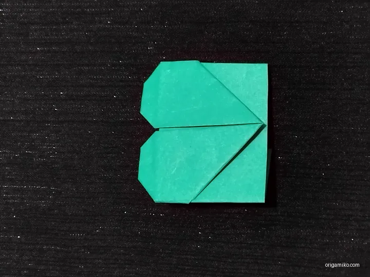 origami four leaf with clover step 5 c