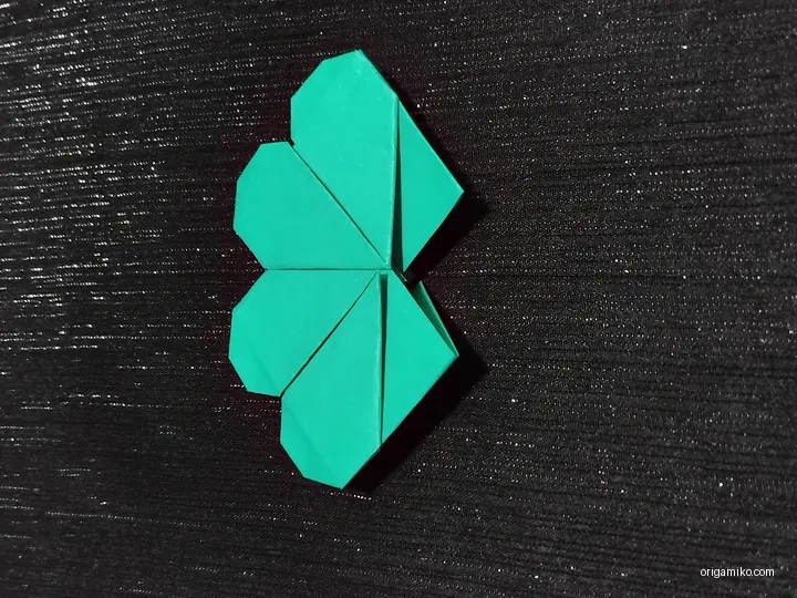 origami four leaf with clover step 7