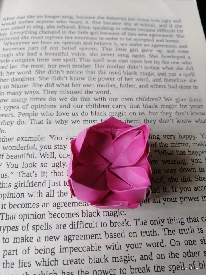 origami lotus step 5