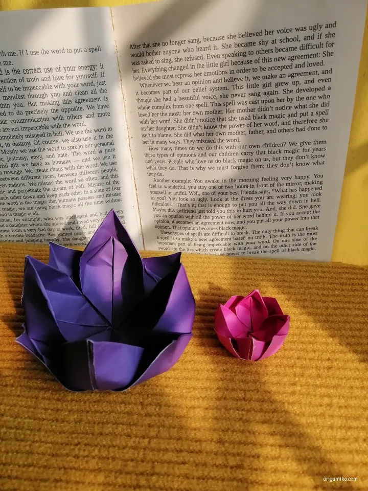 origami lotus step Final Result 2