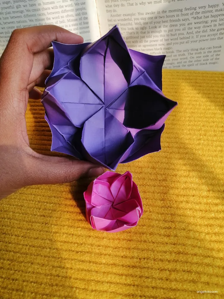 origami lotus step Final Result 3