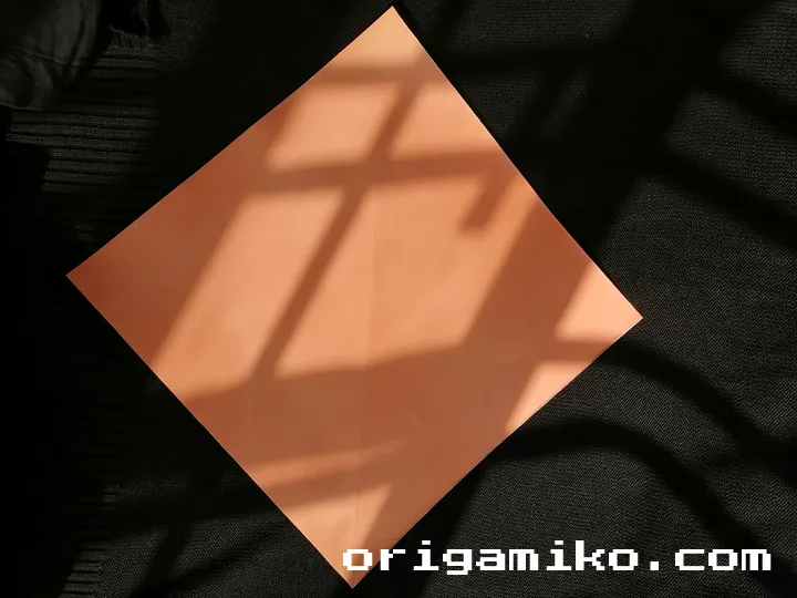Origami hibiscus flower step 1