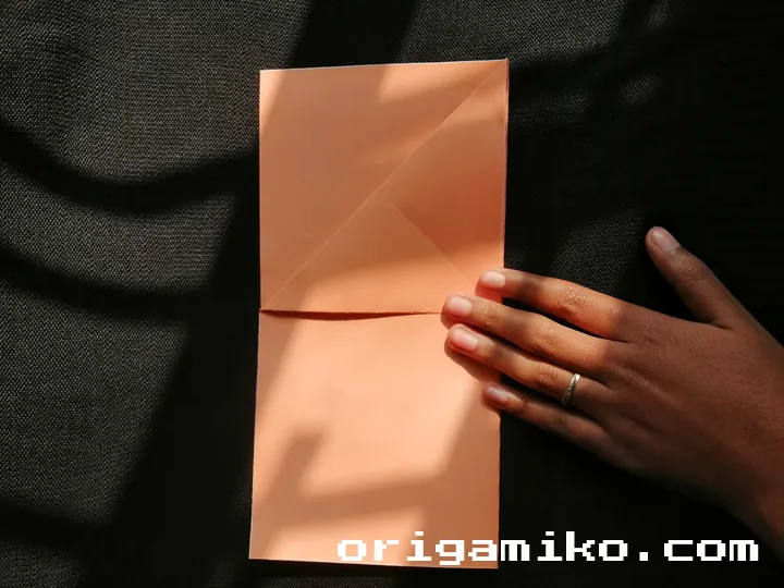 Origami hibiscus flower step 2 (b)