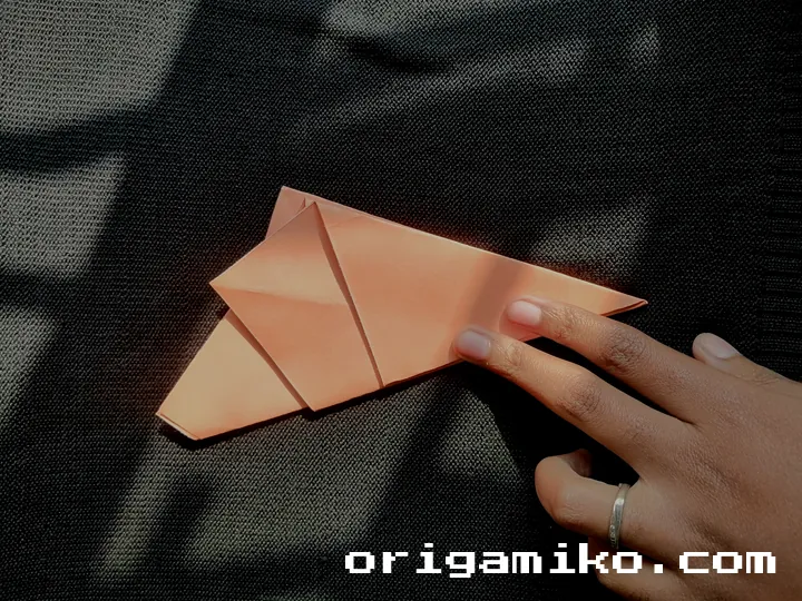 Origami hibiscus flower step 2 (g)