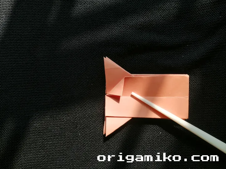Origami hibiscus flower step 4 (g)