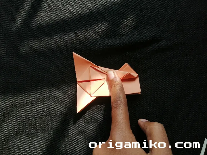 Origami hibiscus flower step 5 (c)