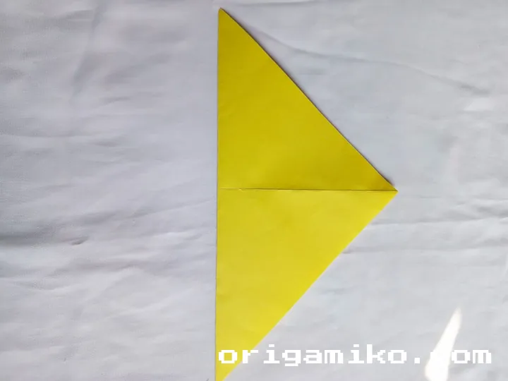 Origami sailboat step 2 b