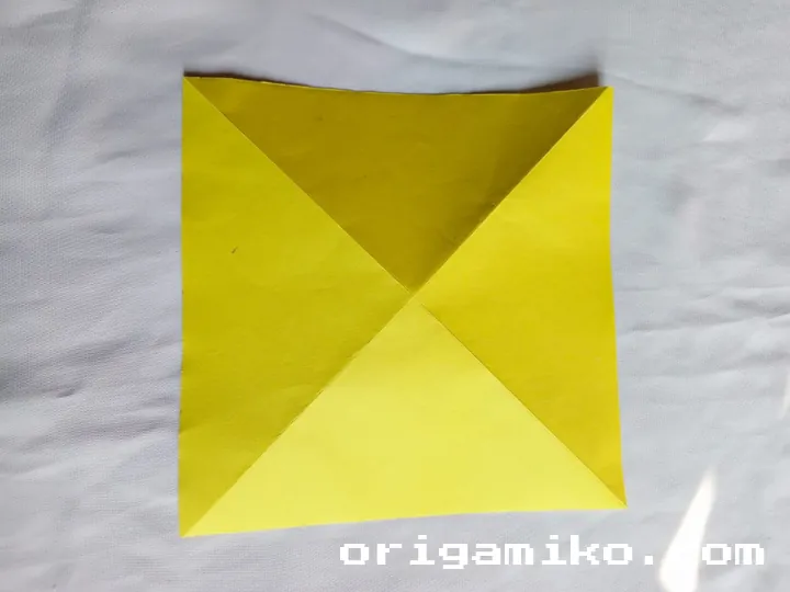 Origami sailboat step 2 c