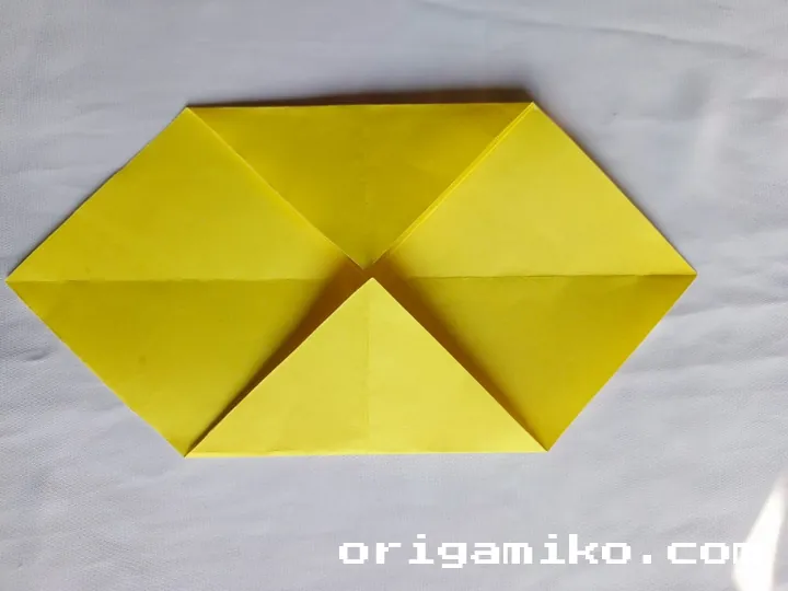 Origami sailboat step 4 a