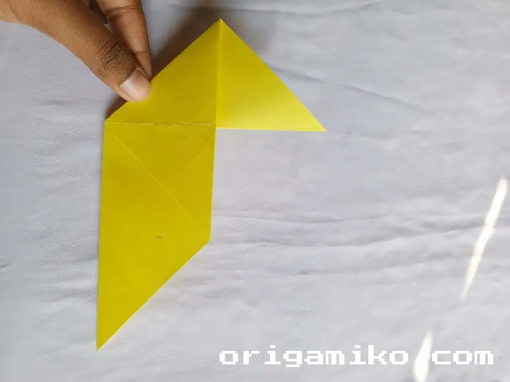 Origami sailboat step 4 c