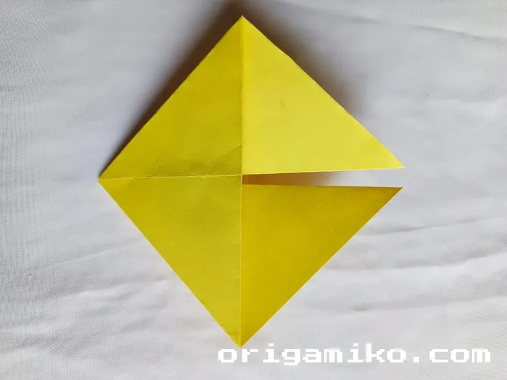 Origami sailboat step 4 d