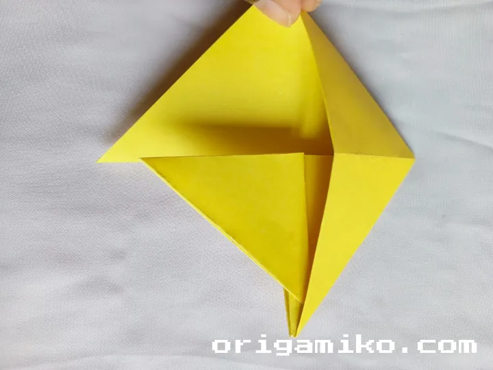 Origami sailboat step 5 c
