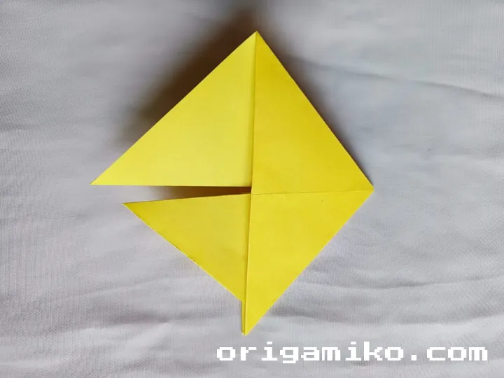 Origami sailboat step 5 d