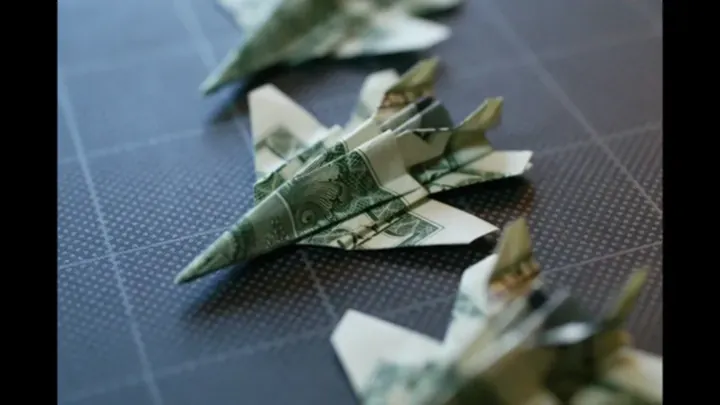 Dollar Bill F-18 Fighter Jet
