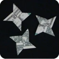 Dollar Bill Money Four-Pointed Star