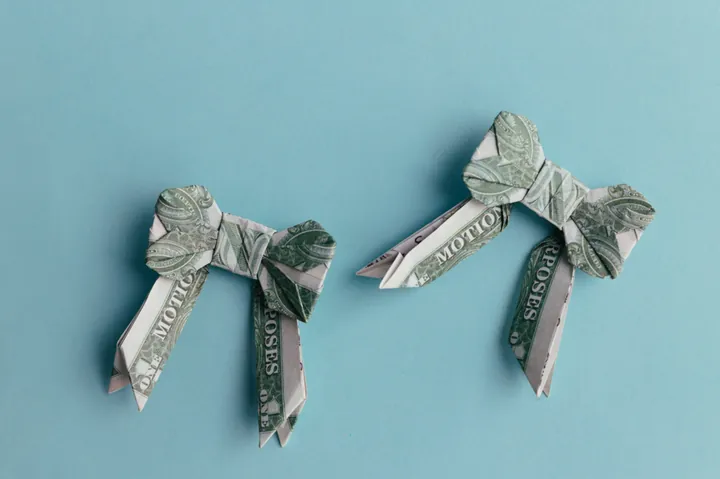 Dollar Bill Origami Bow
