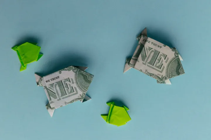 Dollar Bill Origami Frog