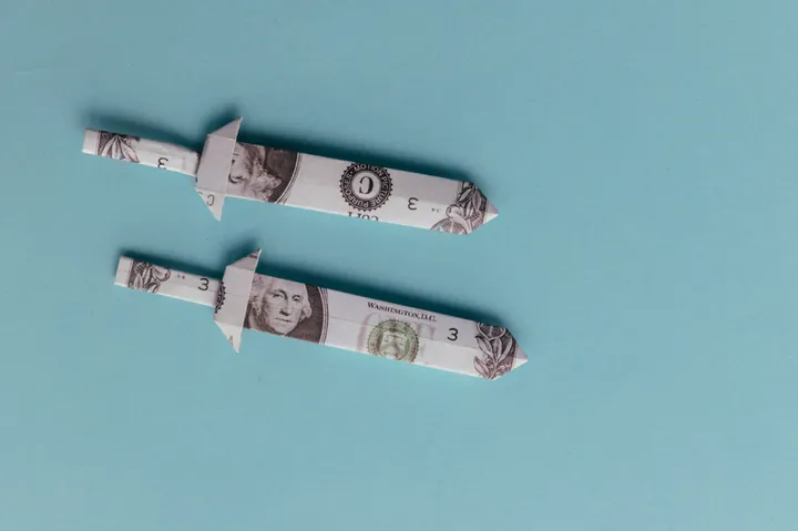 Dollar Bill Origami Sword