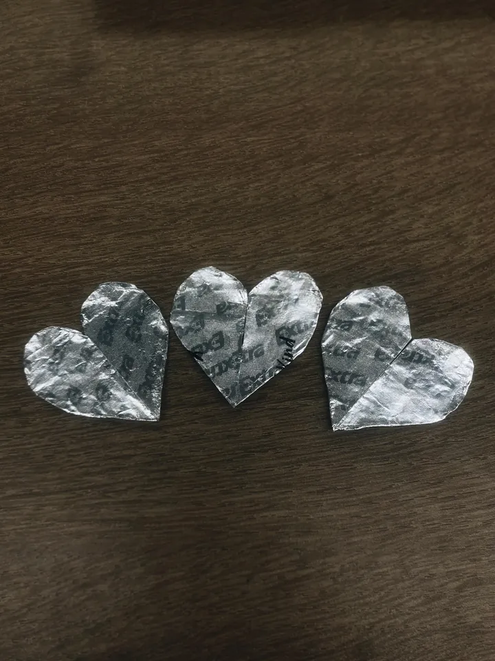 Easy Gum Wrapper Heart
