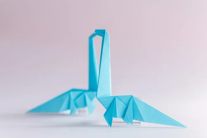 Easy Origami Dinosaur