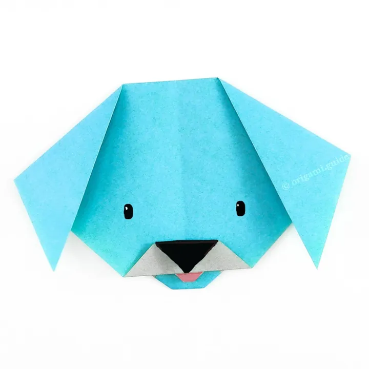 Easy Origami Dog Face