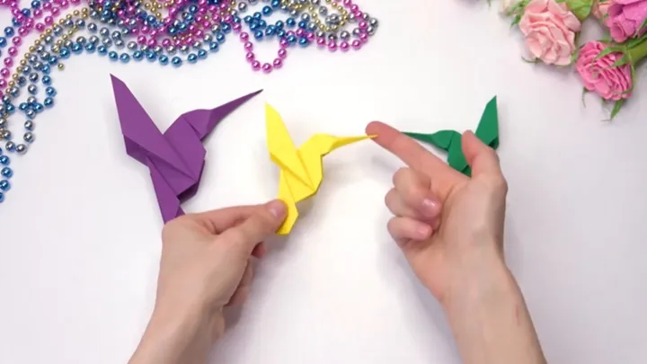 Easy Origami Hummingbird